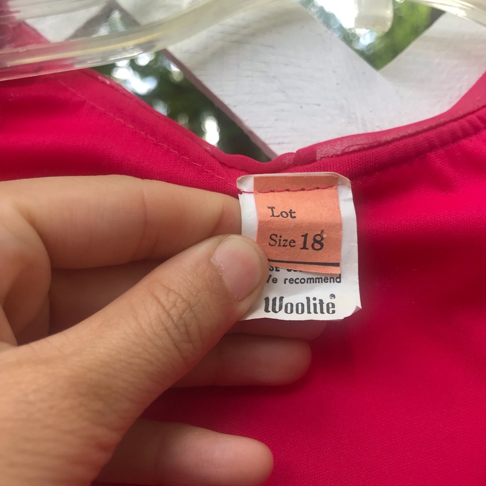 Union Made Ilgwu Pink Ruffle 1900’s Dress - image 3